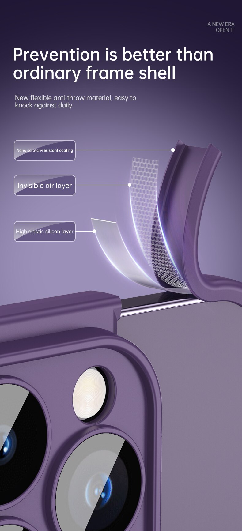 Luxury Contrast Bumper Case with Frosted Lens Guard