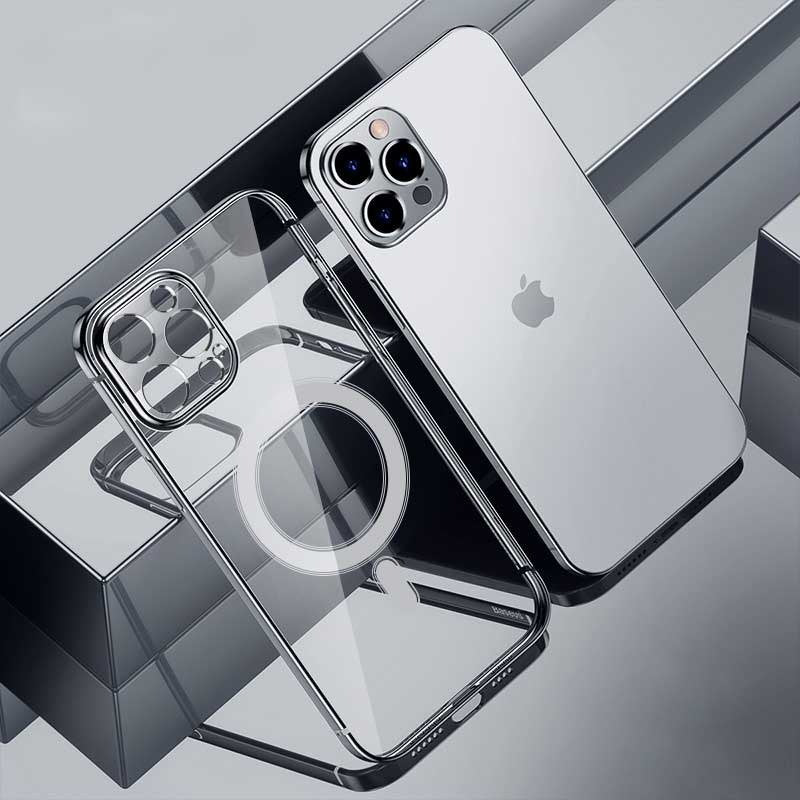 Clear MagSafe Case for iPhone with Plated Edge