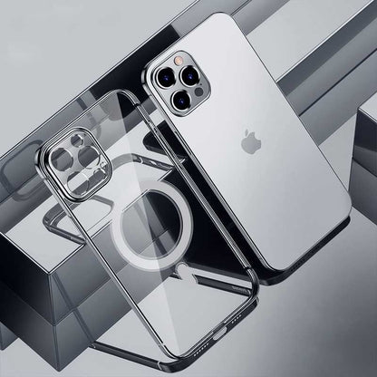 Clear MagSafe Case for iPhone with Plated Edge