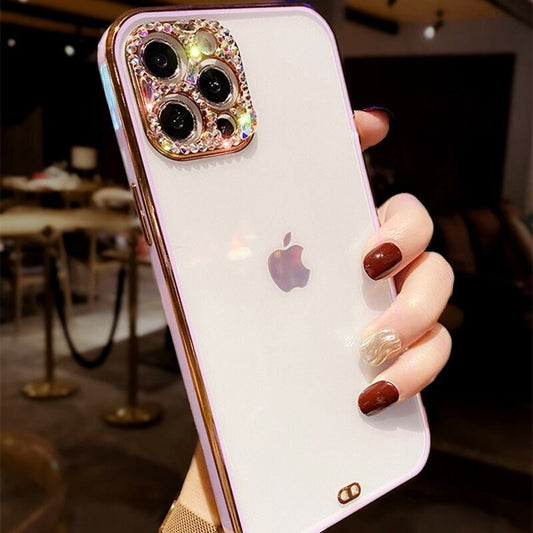 Luxury Transparent Camera Glitter iPhone Case