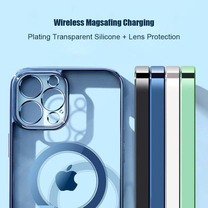 Clear MagSafe Case for iPhone with Plated Edge