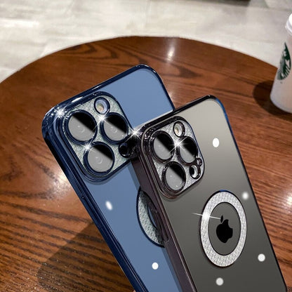 Diamond Bling Plating Cover with Crystal Ring Stand