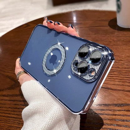 Diamond Bling Plating Cover with Crystal Ring Stand